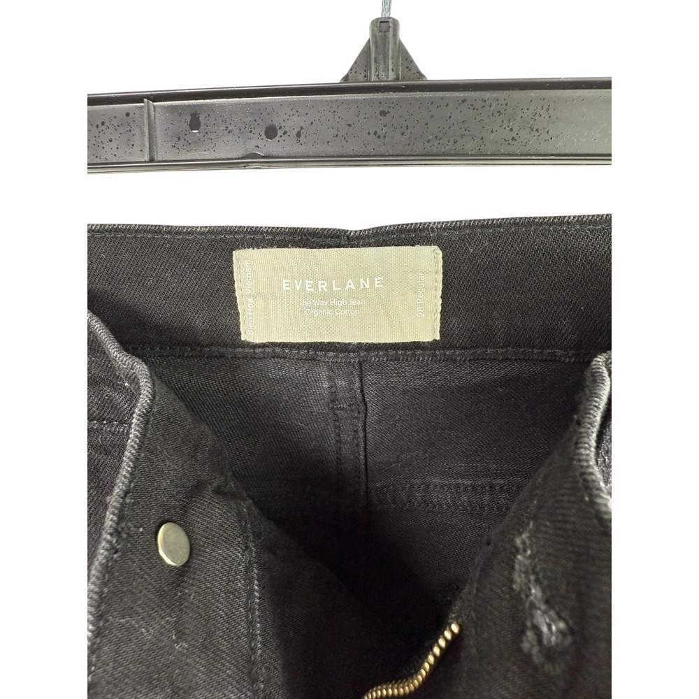 Everlane Jeans Womens 28 Black The Way High Rise Straight Organic Cotton - Picture 2 of 7